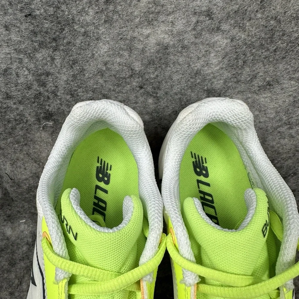 New Balance Burn X4 Low Lacrosse Cleats Mens Size 6 White Green Orange LAX